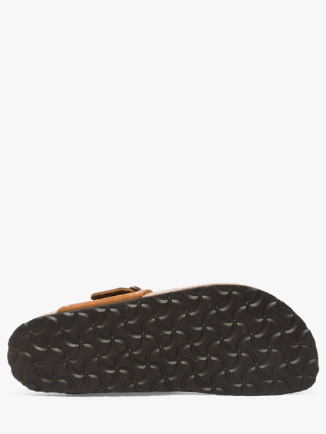 Slippers In Leather Birkenstock Brown women 1031733 other view 4