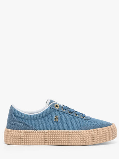Sneakers In Leather Tommy hilfiger Blue women 91730G3