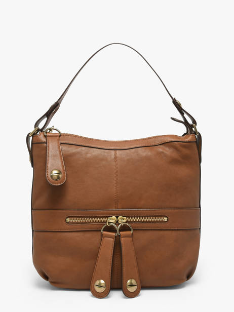Leather Nomade Shoulder Bag Gerard darel Brown midday B402