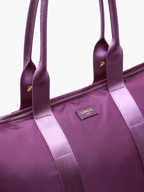 Large Tote Bag Mistral Rollable Nylon And Leather Lancel Violet mistral A13996 other view 3