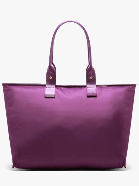 Large Tote Bag Mistral Rollable Nylon And Leather Lancel Violet mistral A13996 other view 5