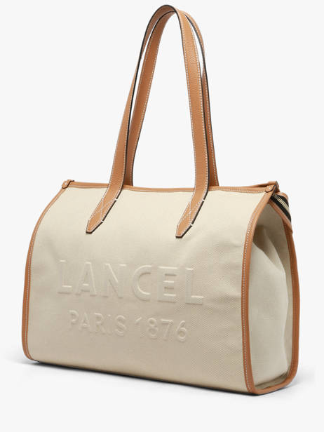 Shoulder Bag Jour Canvas And Leather Lancel Beige jour A14028 other view 2