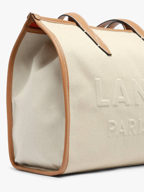 Shoulder Bag Jour Canvas And Leather Lancel Beige jour A14028 other view 3