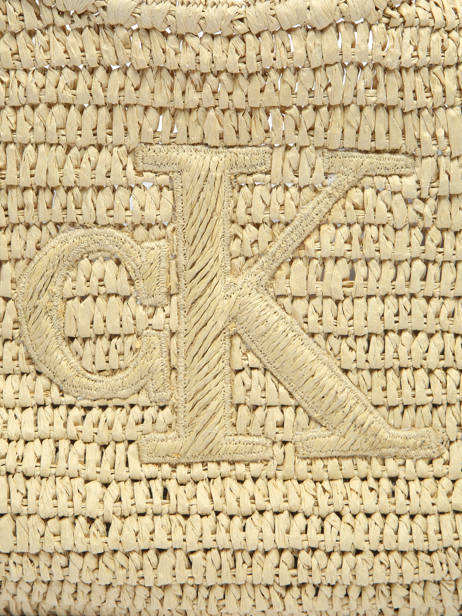 Shoulder Bag Bold Monogram Straw Calvin klein jeans Beige bold monogram 4F3448G other view 3