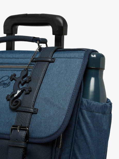 Wheeled Schoolbag 2 Compartments Vintage Color Cameleon Blue vintage color CR38 other view 7
