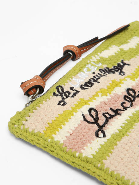 Pochette Zippée Lancel Plage Crochet Lancel Vert summer capsule A14002 vue secondaire 4