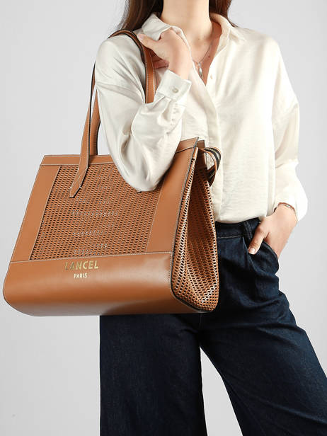 Leather Shoulder Bag Jour Ajouré Lancel Brown jour A14011 other view 1