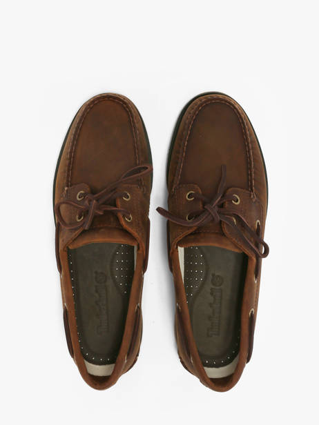 Boat Shoes In Leather Timberland Brown men 2FZXEM41 other view 3