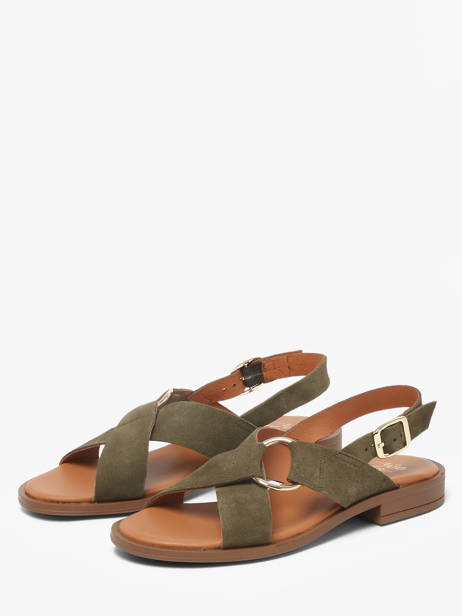 Sandales En Cuir We do Vert women 45126A52 vue secondaire 1
