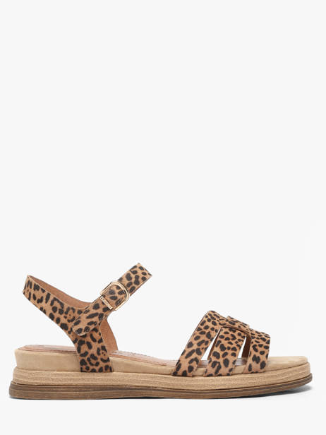 Sandals In Leather Tamaris Beige women 46