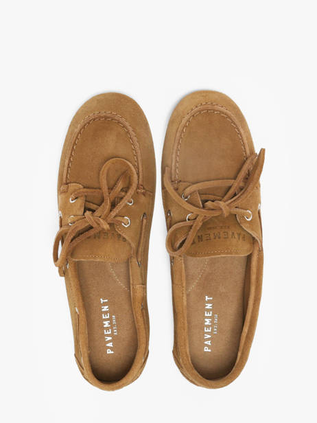 Boat Shoes In Leather Pavement Beige women 24128174 other view 3