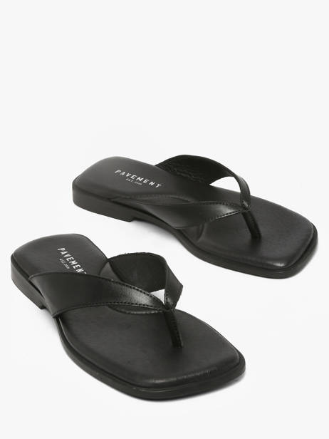 Sandals In Leather Pavement Black women 25277 other view 1