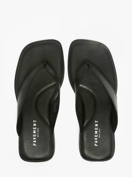 Sandals In Leather Pavement Black women 25277 other view 3