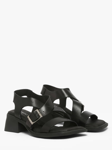 Heeled Sandals In Leather Pavement Black women 25273 other view 1