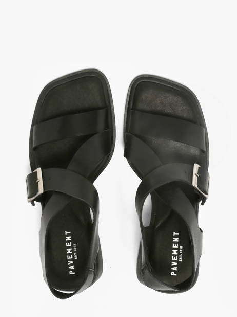 Heeled Sandals In Leather Pavement Black women 25273 other view 3