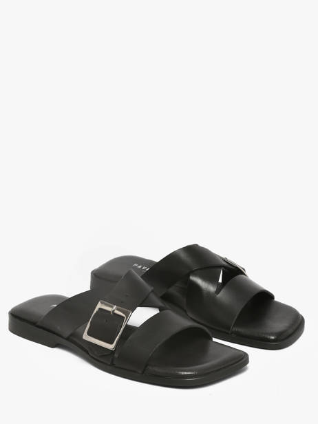 Slippers In Leather Pavement Black women 25276 other view 1