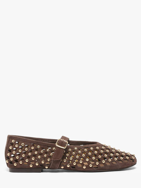 Ballerinas With Straps In Leather Inuovo Brown women NK003KDR