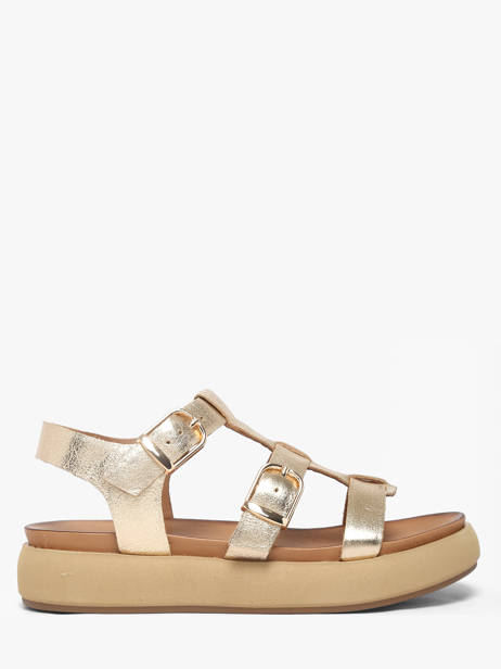 Sandals In Leather Inuovo Gold women 96046GLD