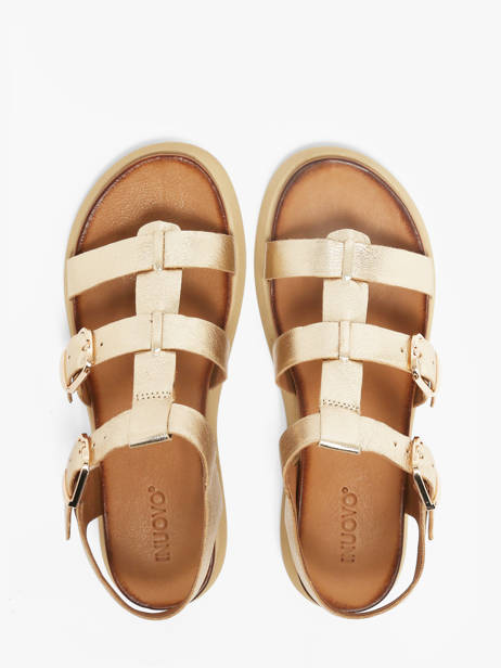 Sandals In Leather Inuovo Gold women 96046GLD other view 3