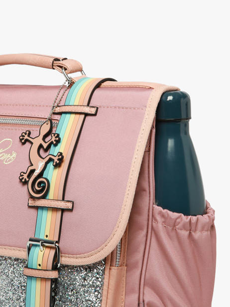 Satchel For Kids 2 Compartments Vintage Fantasy Cameleon Pink vintage fantasy CA38 other view 6