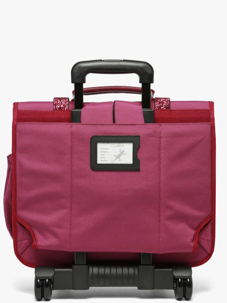 3-compartment Wheeled Satchel Vintage Fantasy Cameleon Violet vintage fantasy CR41 other view 6