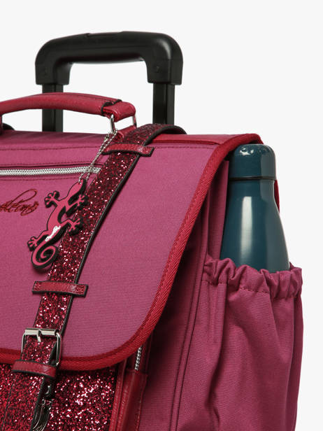3-compartment Wheeled Satchel Vintage Fantasy Cameleon Violet vintage fantasy CR41 other view 7