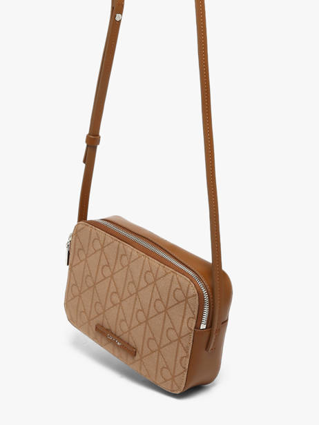 Sac Bandoulière Emblem Jacquard Calvin klein jeans Beige emblem jacquard 4F3533G vue secondaire 1