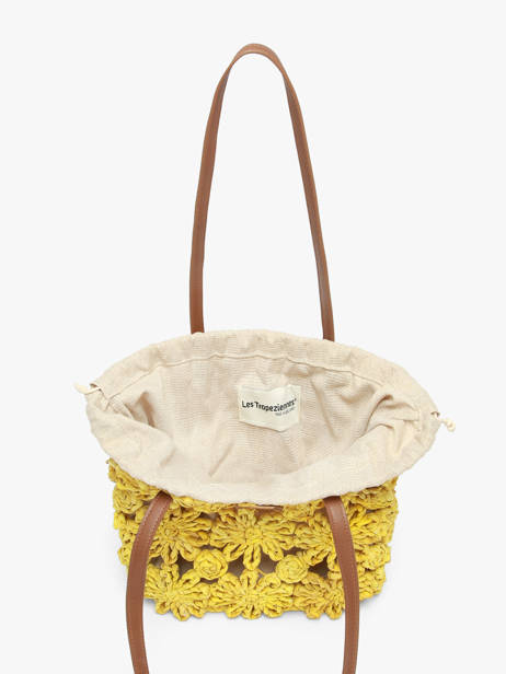 Sac Porté épaule Mediterranee Papier Les tropeziennes Jaune mediterranee TZ02 vue secondaire 3
