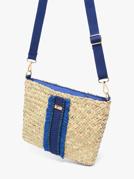 Sac Bandoulière Monaco Paille Les tropeziennes Beige monaco TZ02 vue secondaire 2