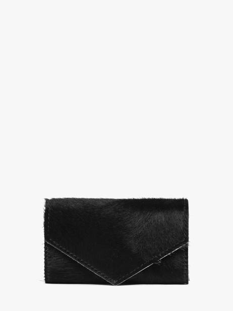 Porte-monnaie Cuir Etrier Noir agnes EAGN5018