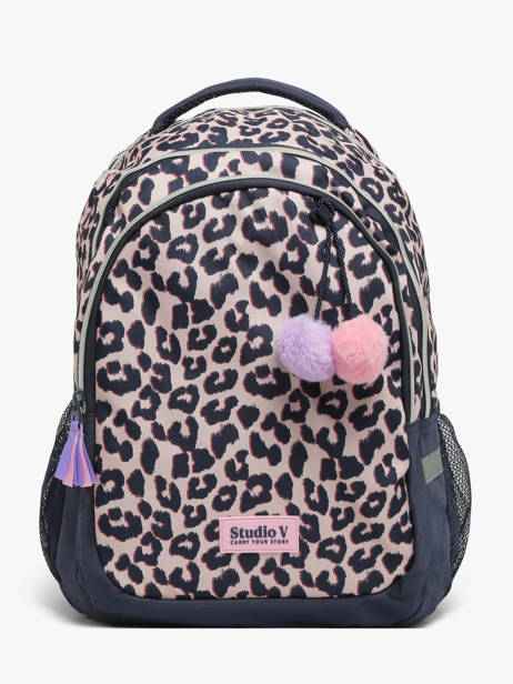 Sac à Dos 2 Compartiments Milky kiss Beige leopard luxe 1361