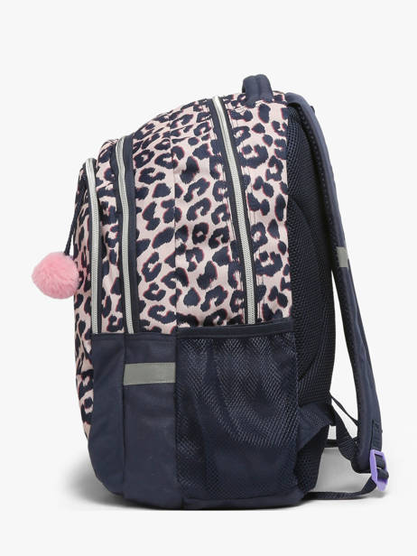 Sac à Dos 2 Compartiments Milky kiss Beige leopard luxe 1361 vue secondaire 2
