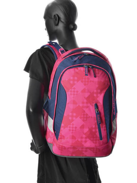 Backpack 1 Compartment Satch Pink pack SAT-SLE other view 3