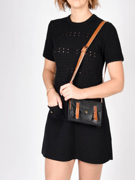 Leather Crossbody Bag Mini Indispensable Paul marius Black vintage MINI other view 1
