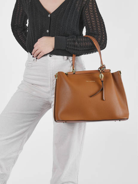 Medium Azalie Satchel Ted lapidus Brown azalie TLHF9584 other view 1