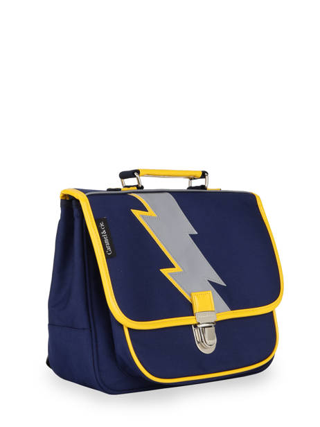 Cartable 1 Compartiment Caramel et cie Bleu fier GA vue secondaire 2
