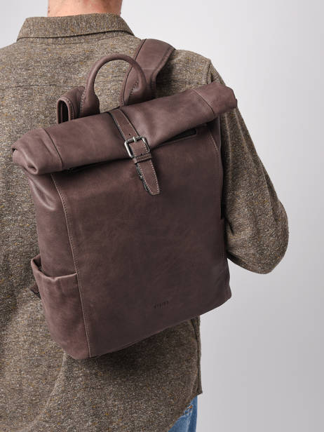 Leather Spider Backpack 2 Compartments Etrier spider ESPI8102 other view 1