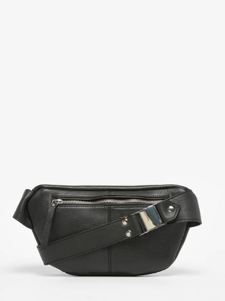 Leather La Banane Belt Bag Paul marius Black vintage BANANE other view 4